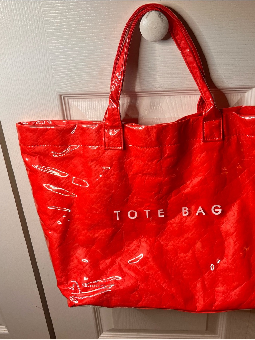 2 Tote Bag red and black - Classic Shiny Tote Bag